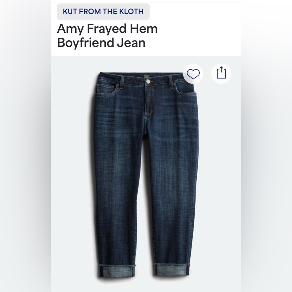 Kut from the Kloth 20W Boyfriend Jean